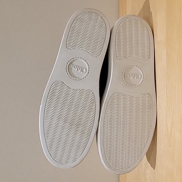 Chloe Lauren Black Canvas Embroidered Logo Sneakers - Picture 13 of 16